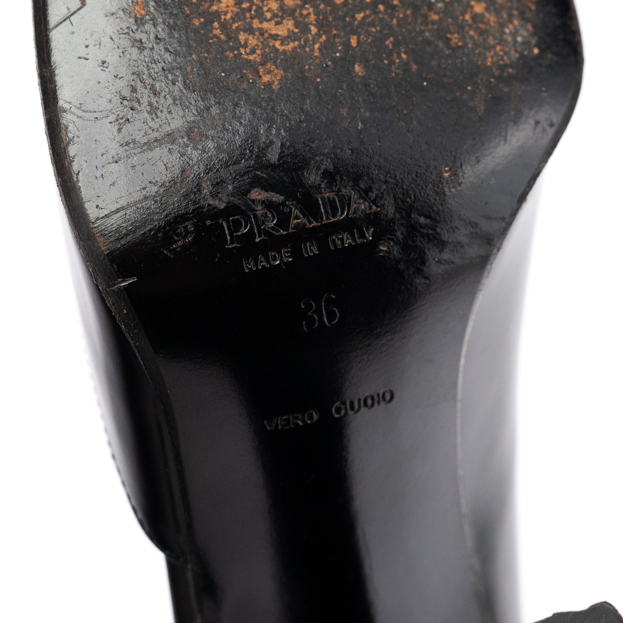 Prada 1998 Anthracite 2-Tone Asymmetric Heels – Rediscover Vintage