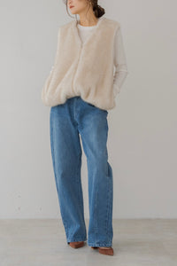 シェイプコードファーベスト｜SHAPE CORD FUR VESTの通販｜regleam