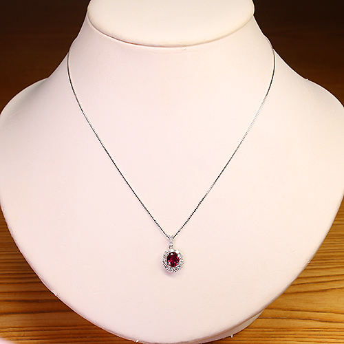 ピジョンブラッドルビー 1.0ct ダイヤモンド 0.5ct プラチナ