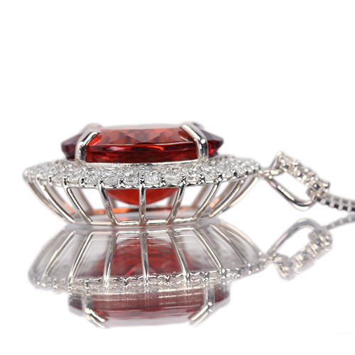 アンデシン 7.1ct ダイヤモンド 1.3ct プラチナ ネックレス【品質