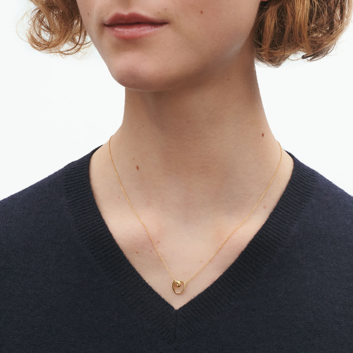 ゴールド&シルバーハートネックレス | Georg Jensen