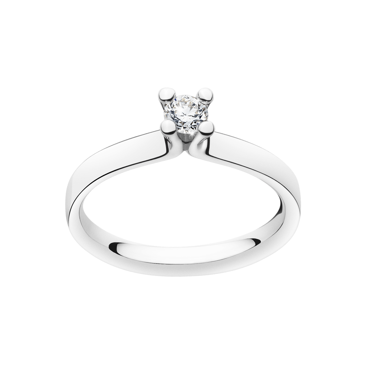Magic white gold diamond solitaire ring | Georg Jensen