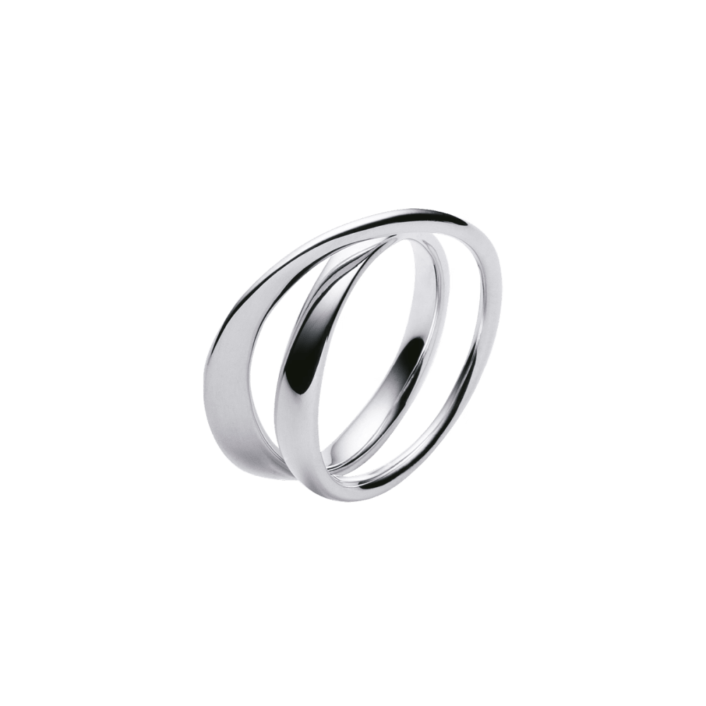 Möbius sterling silver double ring for women | Georg Jensen