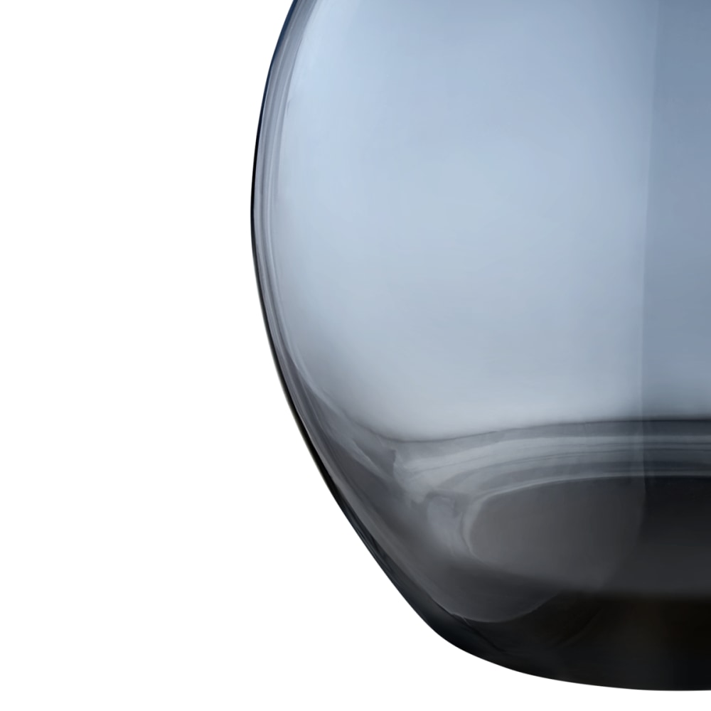 CAFU modern vase handmade in heavy blue glass | Georg Jensen