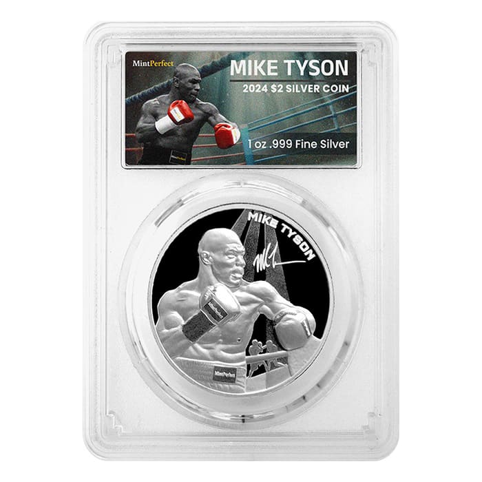 2024 薩摩亞拳王泰臣.999 高浮雕銀幣1盎司(Mint Perfect 密封硬盒裝)