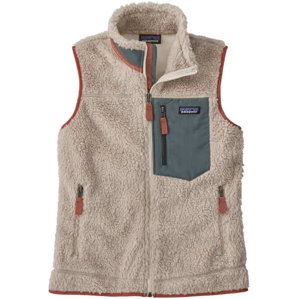 PATAGONIA W'S CLASSIC RETRO-X VEST NATURAL W/NOUVEAU GREEN