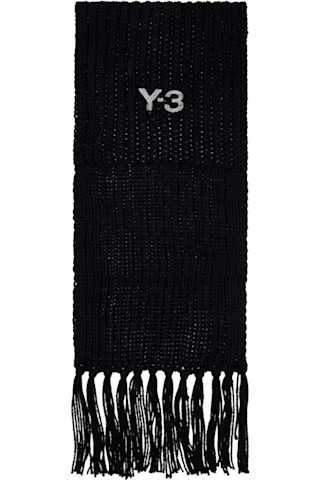 Y-3のブラック Chunky オーバーサイズ ニット マフラーがセール中