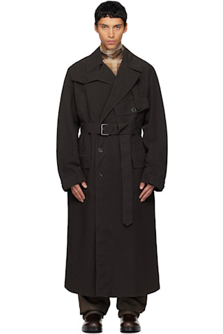 Dries Van Notenのブラウン オーバーダイ トレンチコートがセール中