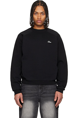 Dime: ブラック Cursive Small Logo クルーネック スウェットシャツ