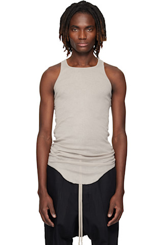Rick Owens: オフホワイト Temple Basic リブタンクトップ | SSENSE 日本
