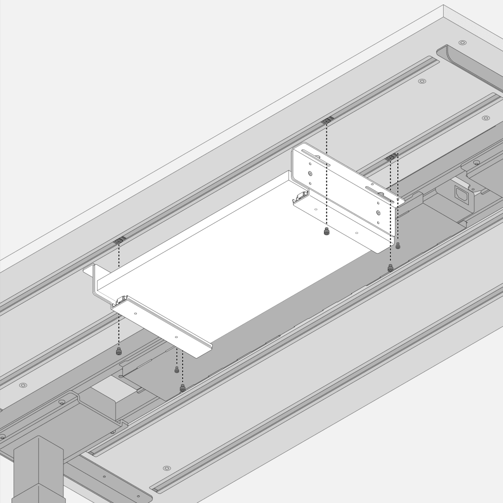 PREDUCTS キーボードトレイ 60cm ホワイト プレダクツ Keyboard Tray