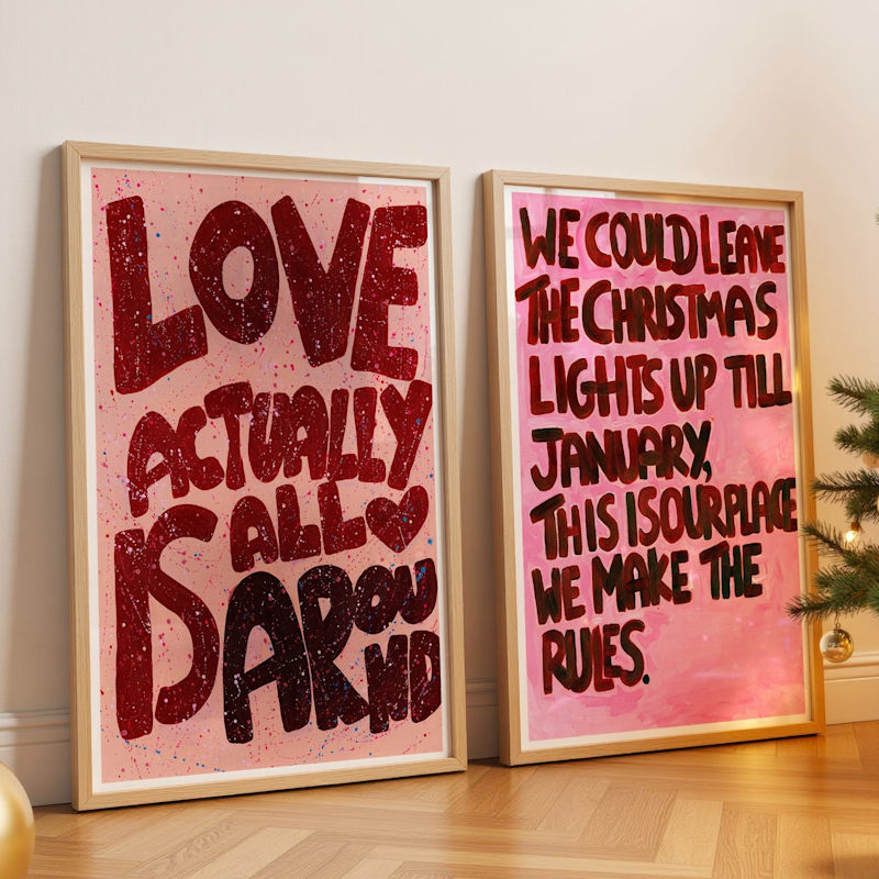 Love Actually Is All Around: Large Abstract Print | Jessica Slack