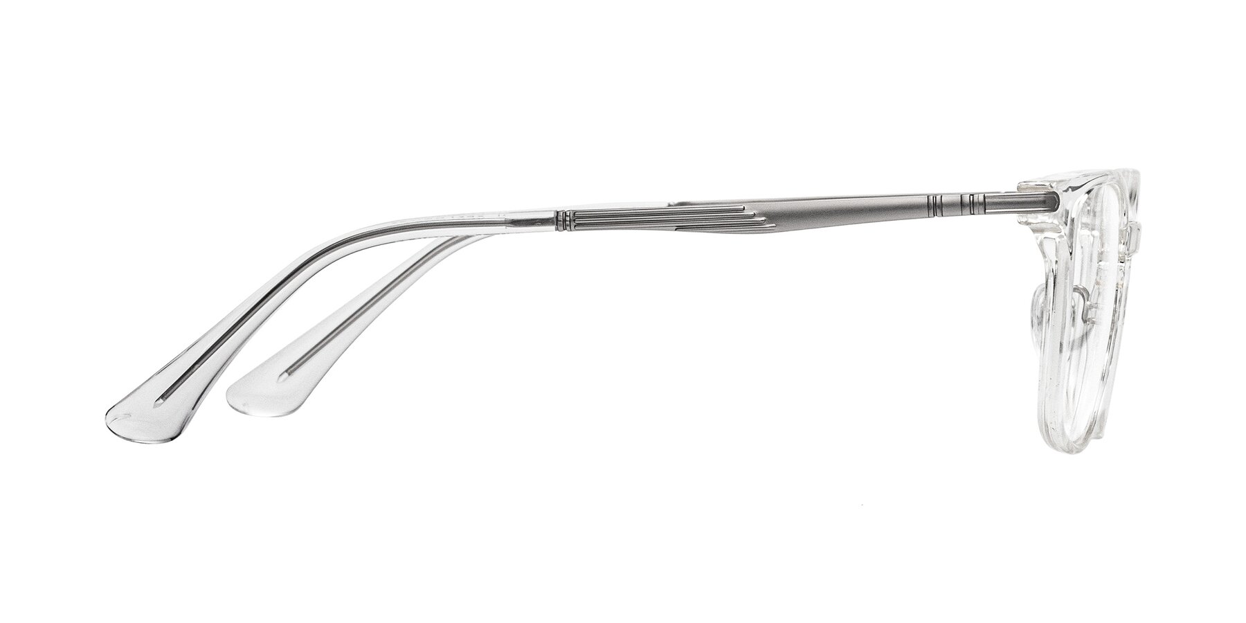 Clear/Silver Mixed Classic Square Eyeglasses - Tiwari