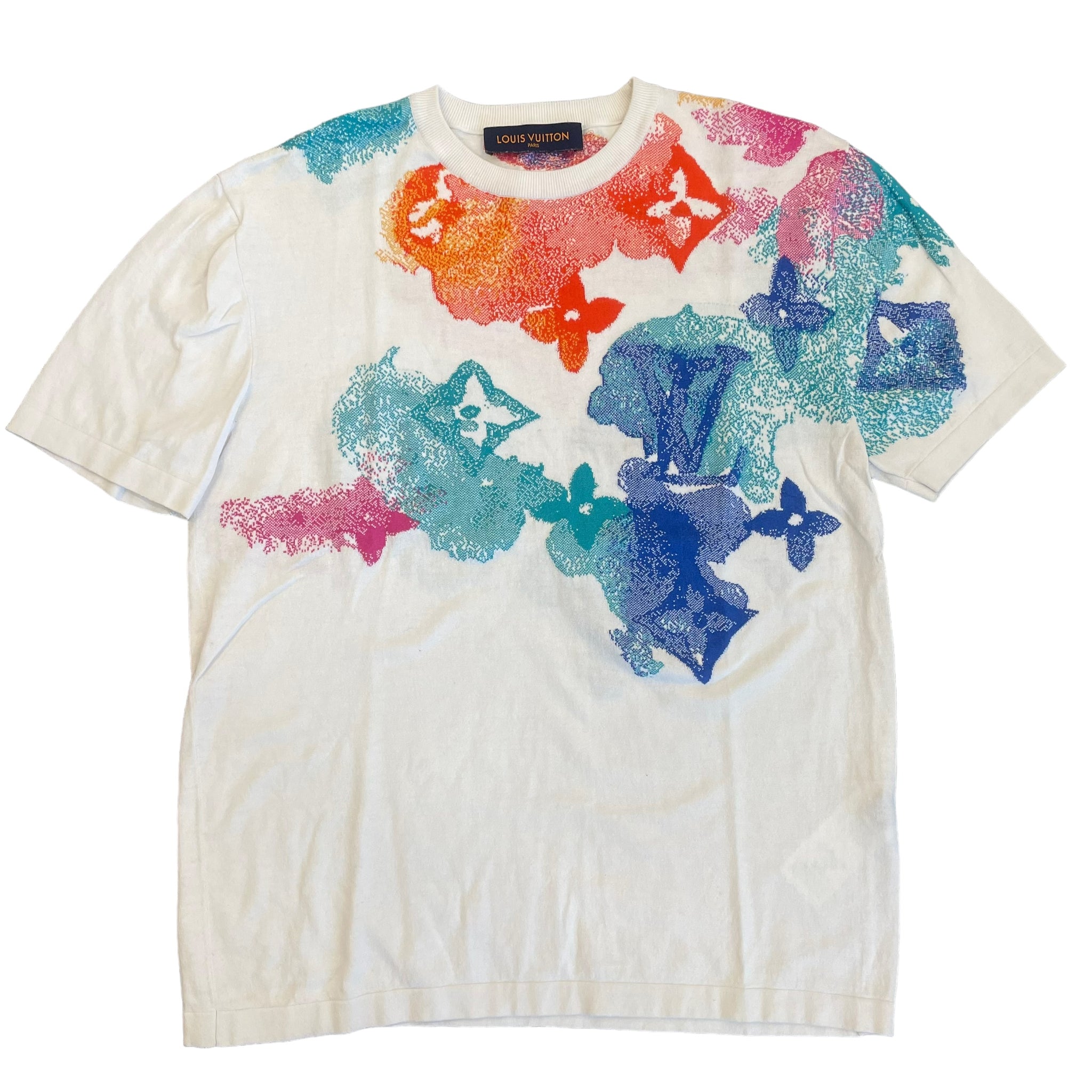 LOUIS VUITTON Knitted Watercolor Monogram T Shirt 2021 S – Reset