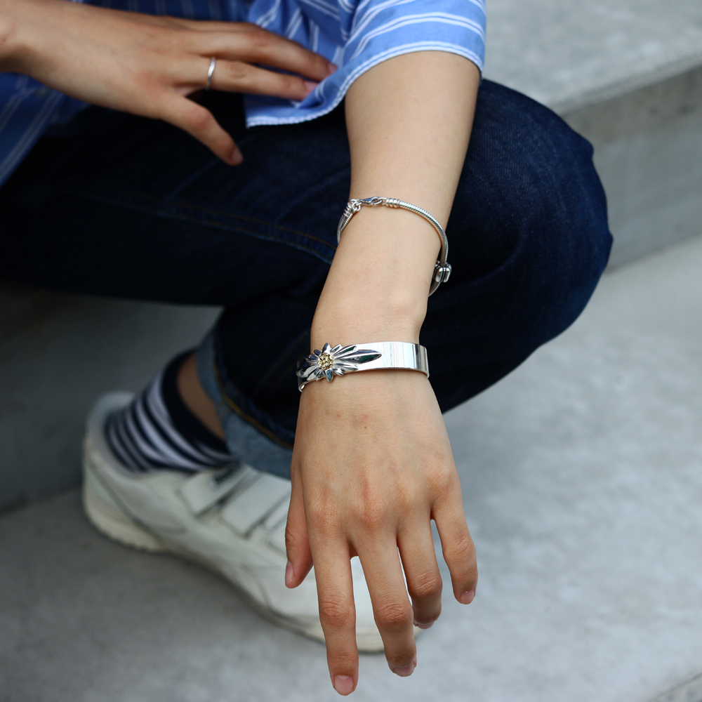 TADY&KING平打ちバングルリリーSV K18ローズ Bracelet TADY＆KING