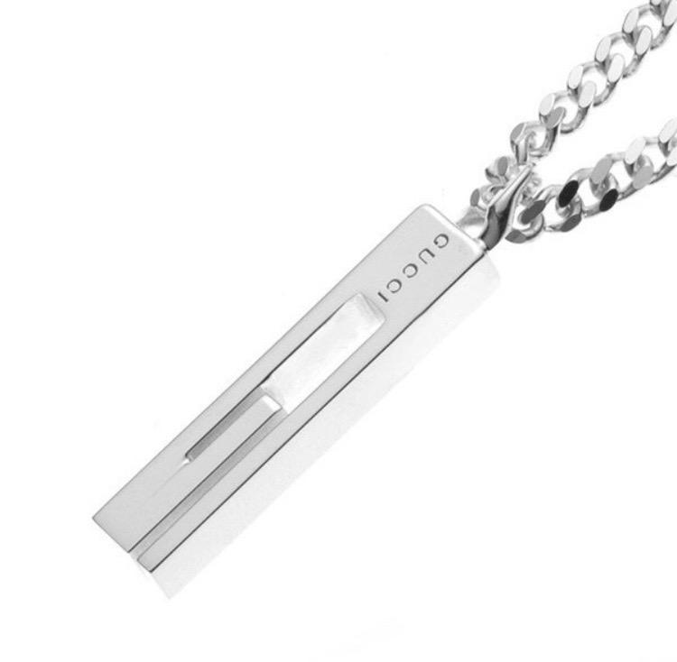 GUCCI（グッチ） ネックレス メンズ スモールGモチーフ Gバー プレート