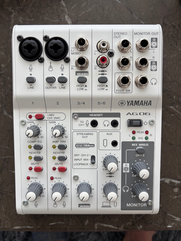 YAMAHA（ヤマハ） YAMAHA AG06MK2 W ホワイト ライブストリーミング