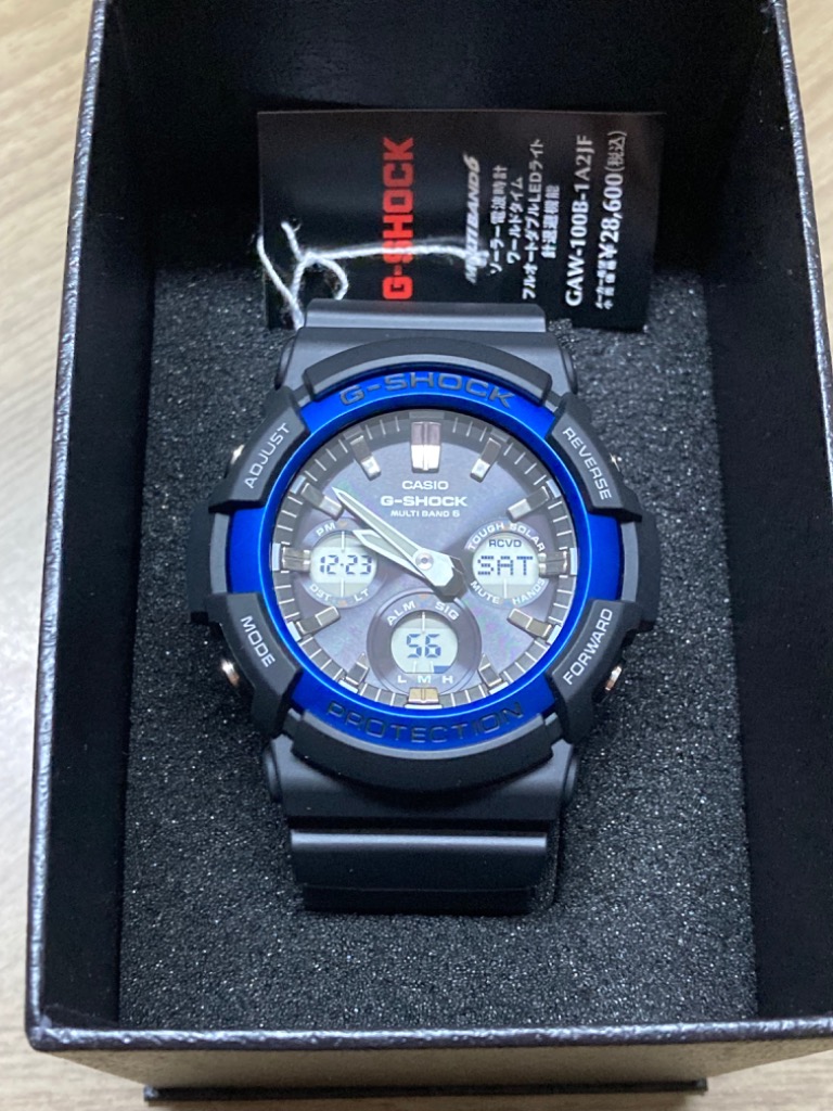 G-SHOCK Gショック 電波 ソーラー 腕時計 メンズ GAW-100B-1A2JF