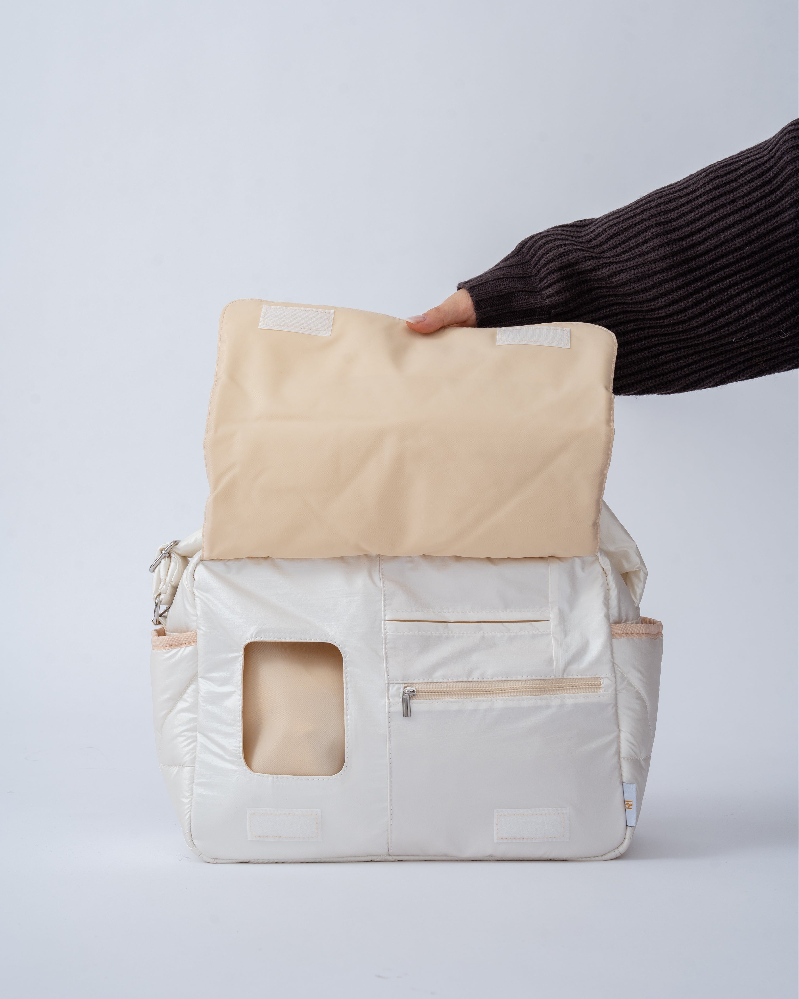Cross quilt bag / White – RICH RAISE