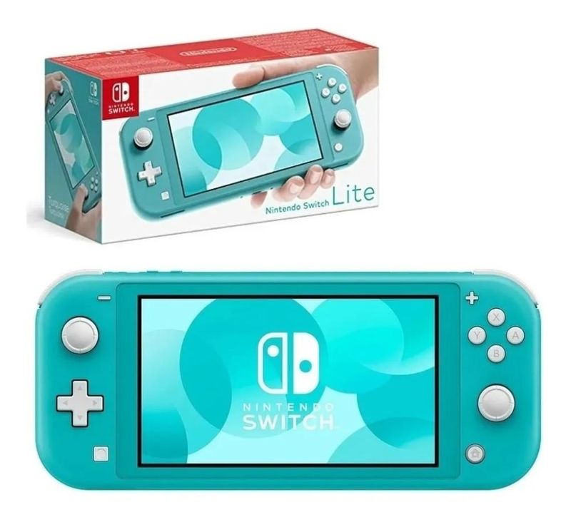 Nintendo Switch Lite 32gb Cor:Azul-Turquesa - Ri Happy