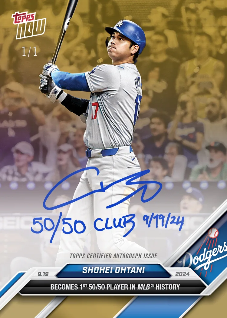 大谷が前人未到の50-50達成 - Topps Ripped