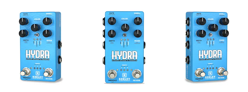 HYDRA Stereo Reverb & Tremolo - Keeley Electronics Guitar Effects
