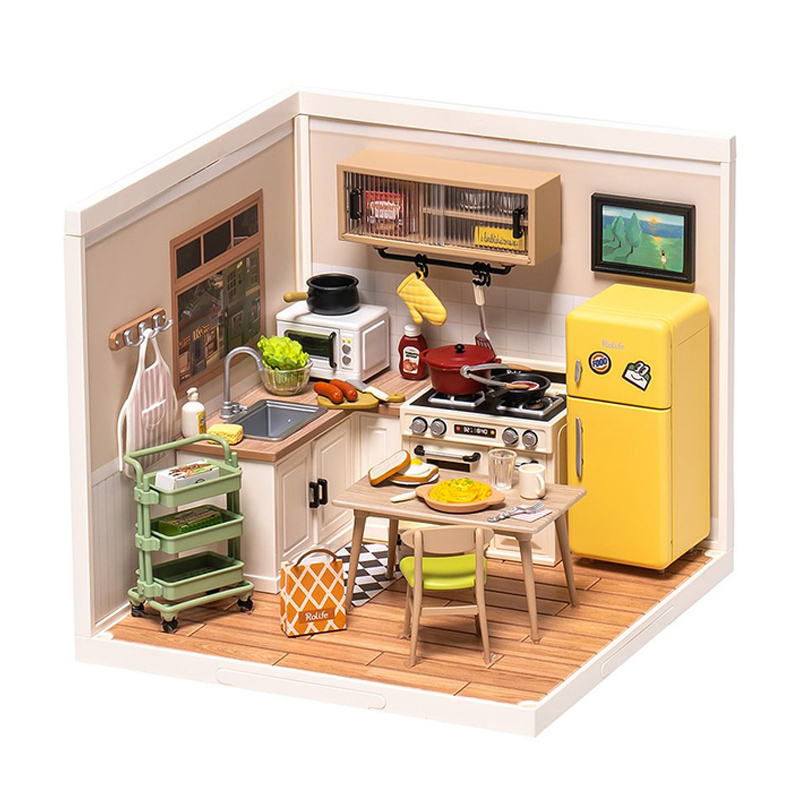 Rolife DIY Toys DW008 Happy Meals Kitchen 3D Plastic Puzzles