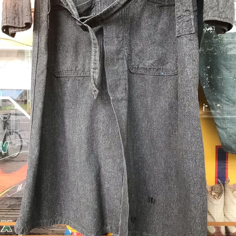 1950'S HERCULES BLACK CHAMBRAY SHOP COAT SZ/38 ブラック