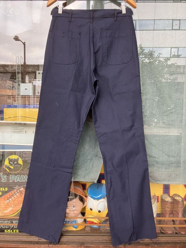 1980'S NOS U.S.NAVY TROUSERS UTILITY DARK BLUE SIZE/31R USN