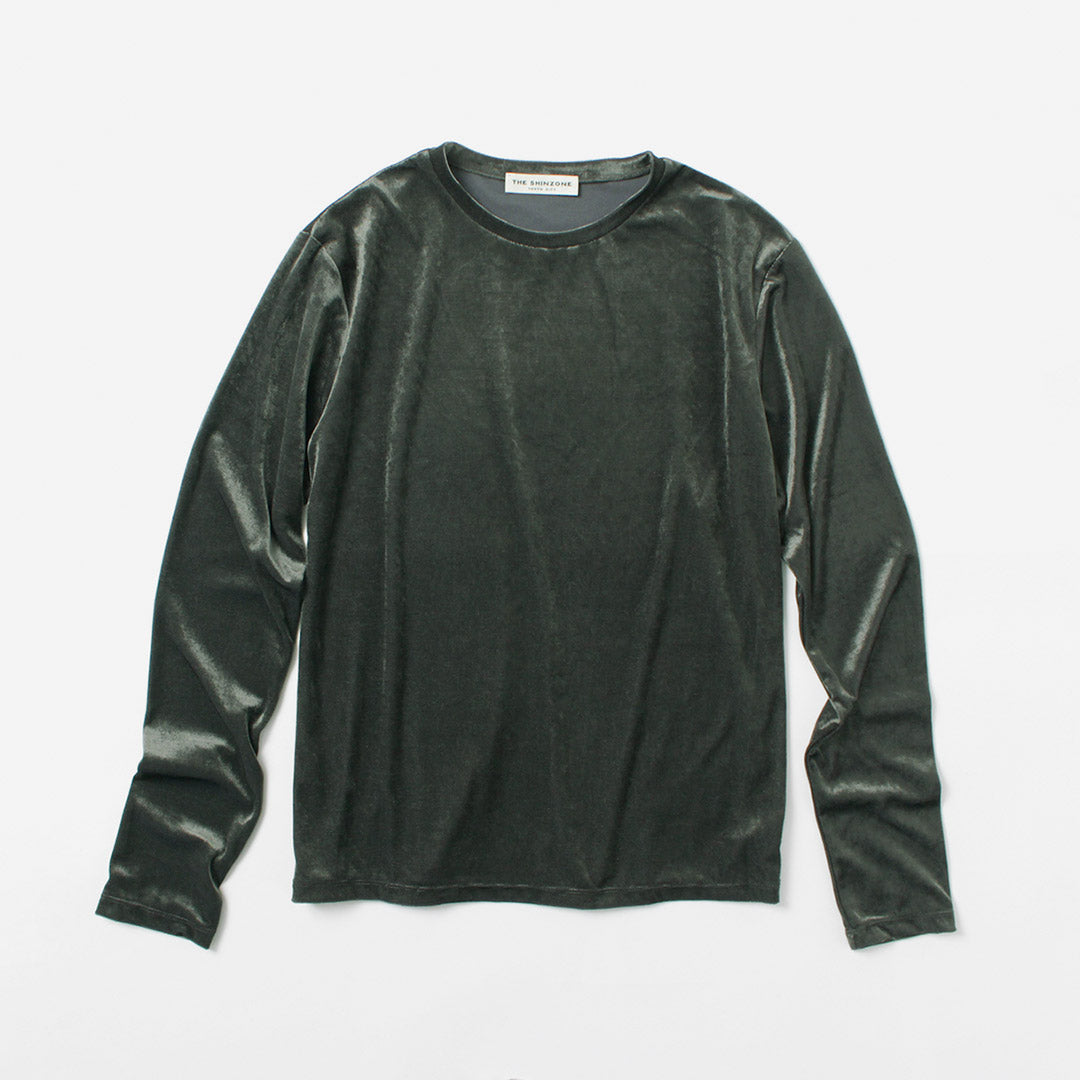 SHINZONE（シンゾーン） ベロア ロングスリーブ Tシャツ 25AMSCU03