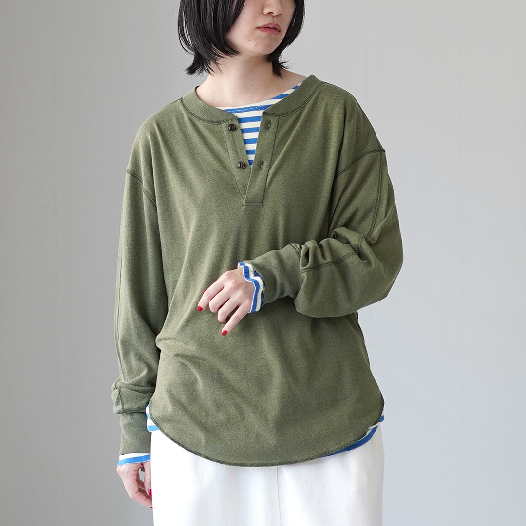 SHINZONE（シンゾーン） コットン ウール ヘンリーネック シャツ