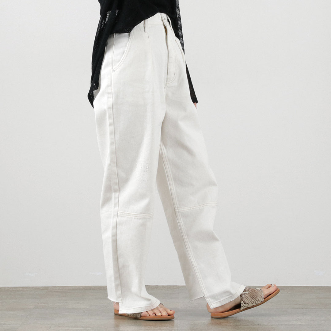 20％OFF】YENN（イェン） ハイライズ タック ワイド パンツ ホワイト