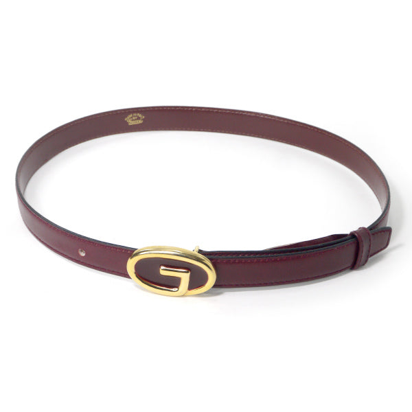 スリープ様 GUCCI オールドグッチ レザー Gバックル ベルト w3 楽天