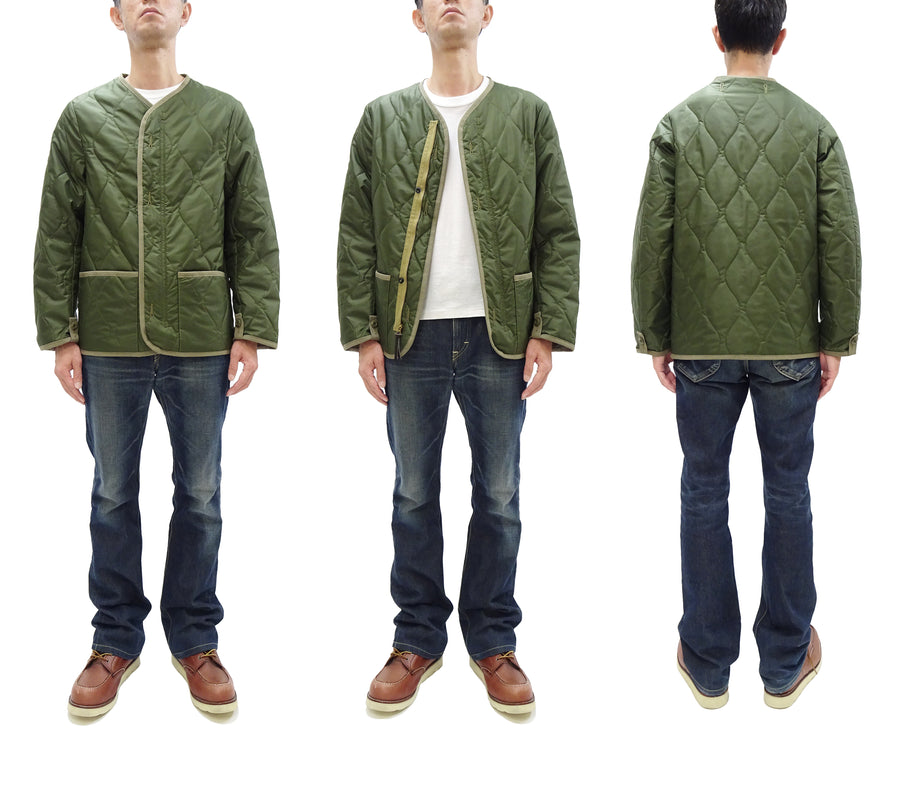 Buzz Rickson Collarless Nylon Quilted Jacket Men's Updated Version