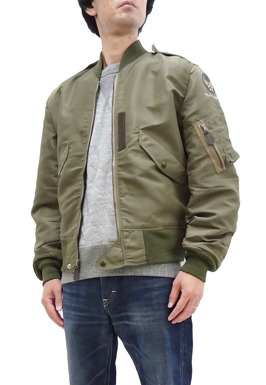 Buzz Rickson Jacket Men's L-2 Flight Jacket Plain Nylon Bomber