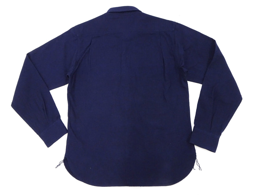 Momotaro Jeans Shirt Men's Plain Lightweight Cotton Dobby Long