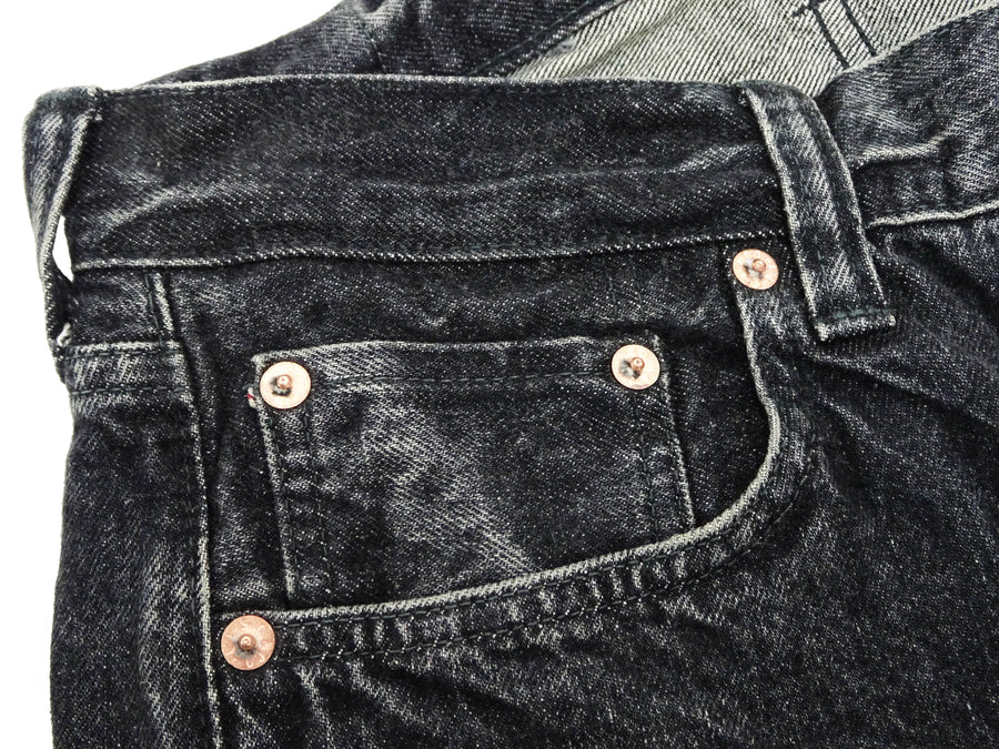 Sugar Cane Black Denim Jeans SC42460H Men's Classic Regular