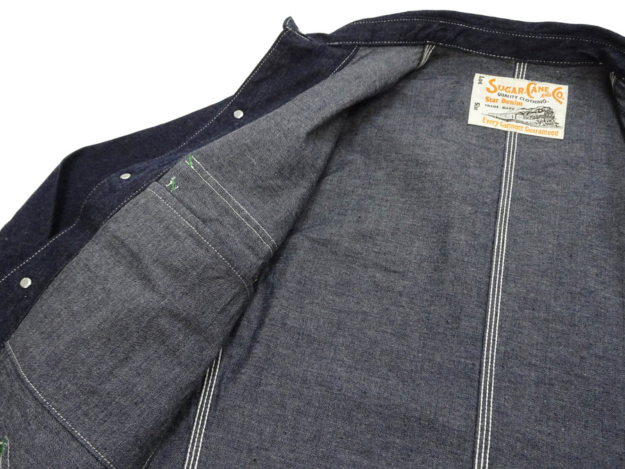 Sugar Cane Jacket SC15655 Men's Casual 11oz. Denim Work Coat Chore
