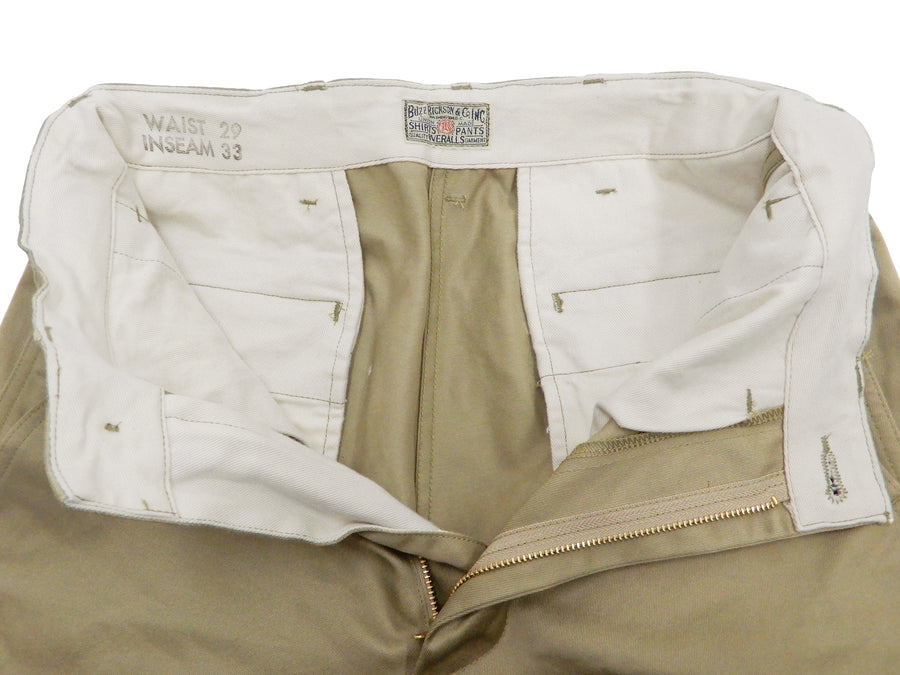 Buzz Rickson Trousers Men's Zip Fly Slimmer Fit US Army Chino