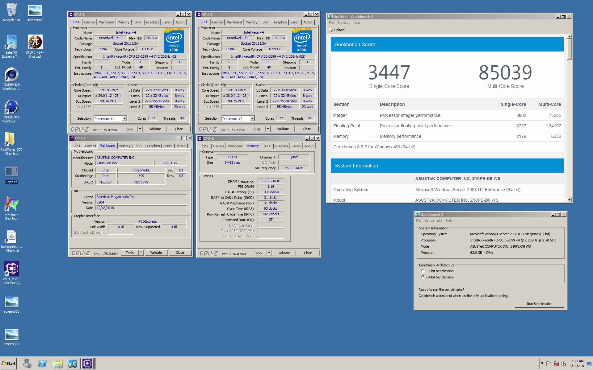 Toolius Sets 4 New Global First Places Using 44 CPU Cores