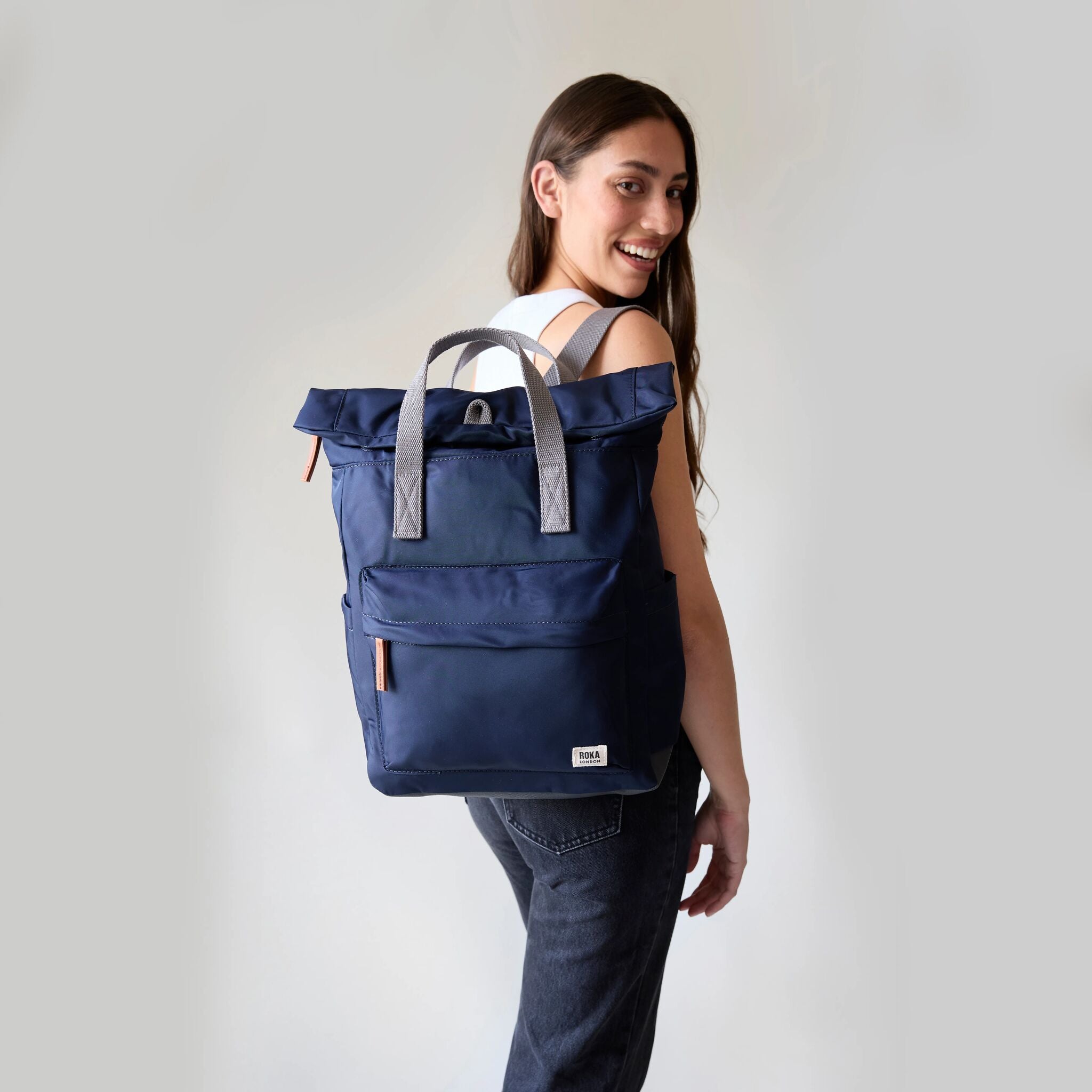 Canfield B Sage | Recycled & Eco-Friendly Backpack | ROKA London