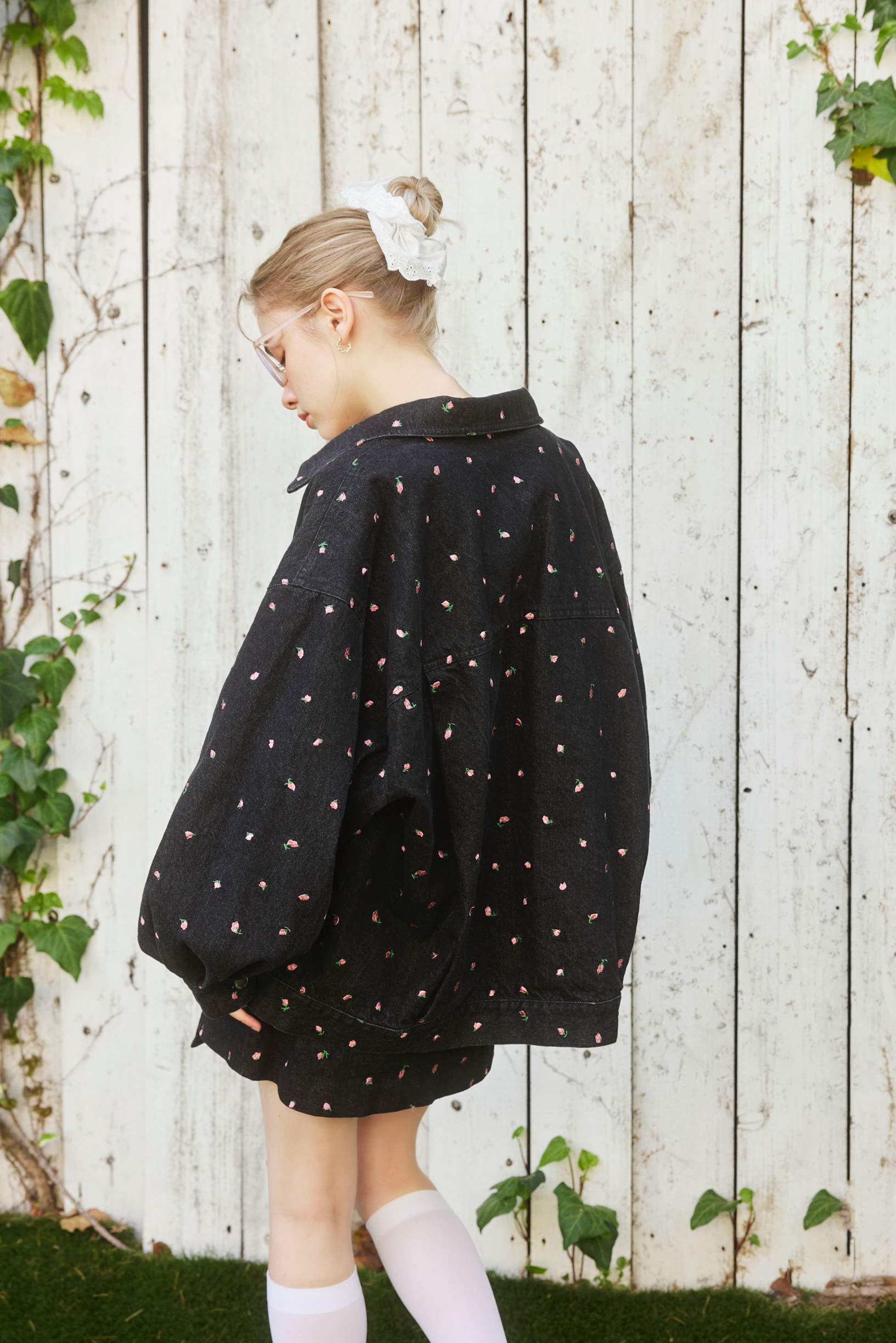 Embroidery Flower denim jacket – Rosy luce