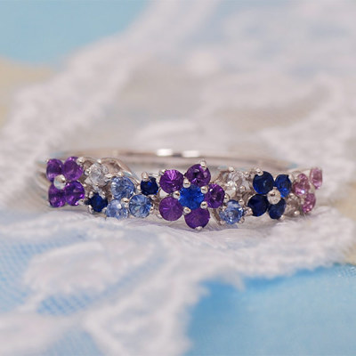 MYACALE JEWELERY サファイア パープル 10K 5号 050 Blue Sapphire