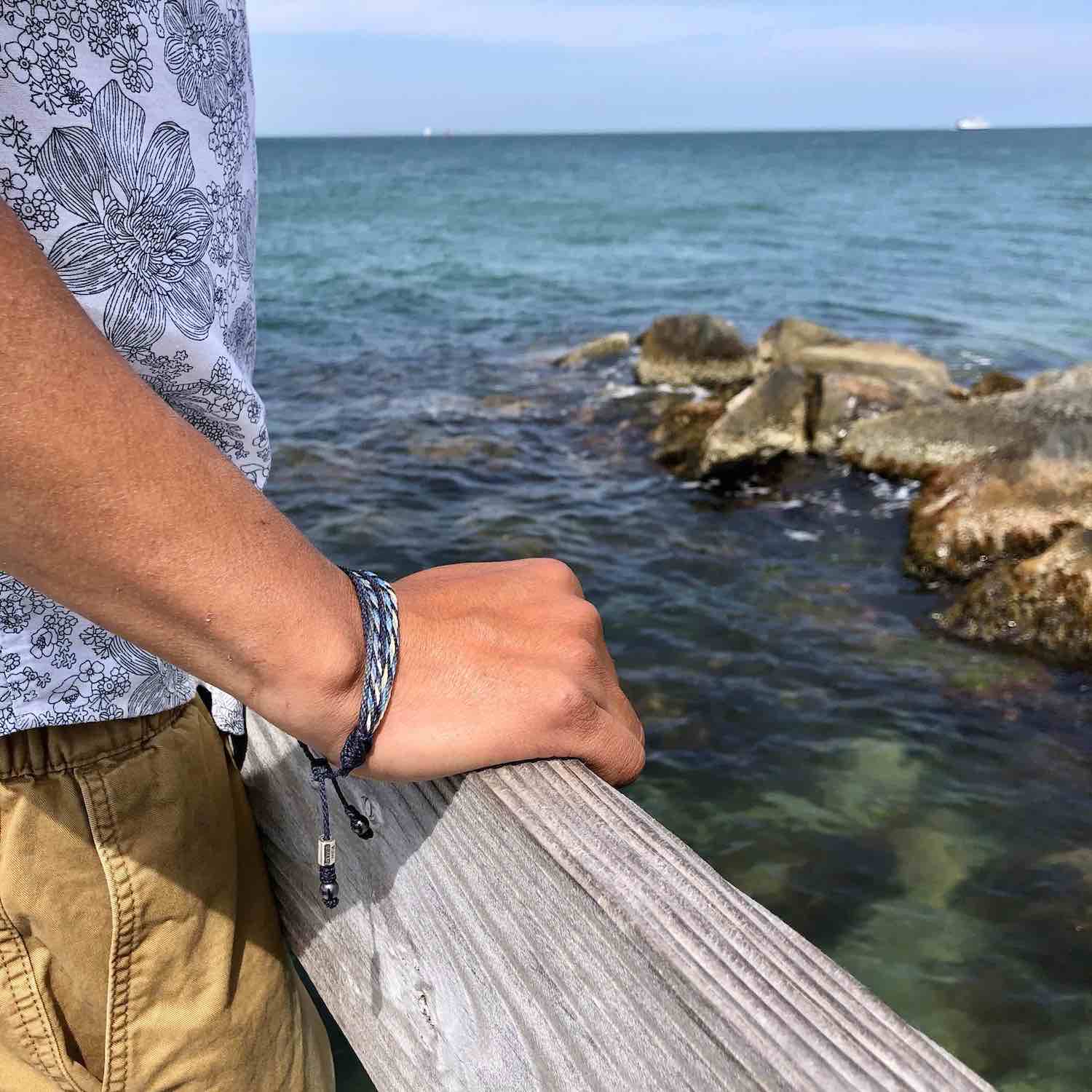 Twisted Rope Bracelet Sailor Blues | RUMI SUMAQ Rope Bracelets