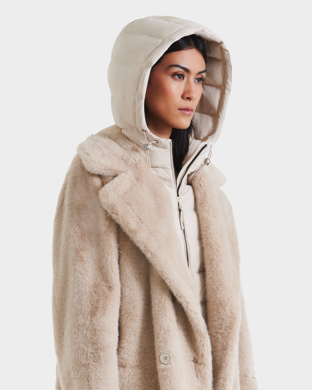 RUDSAK SIENA Women's Faux Fur Down Winter Coat - Warm & Versatile