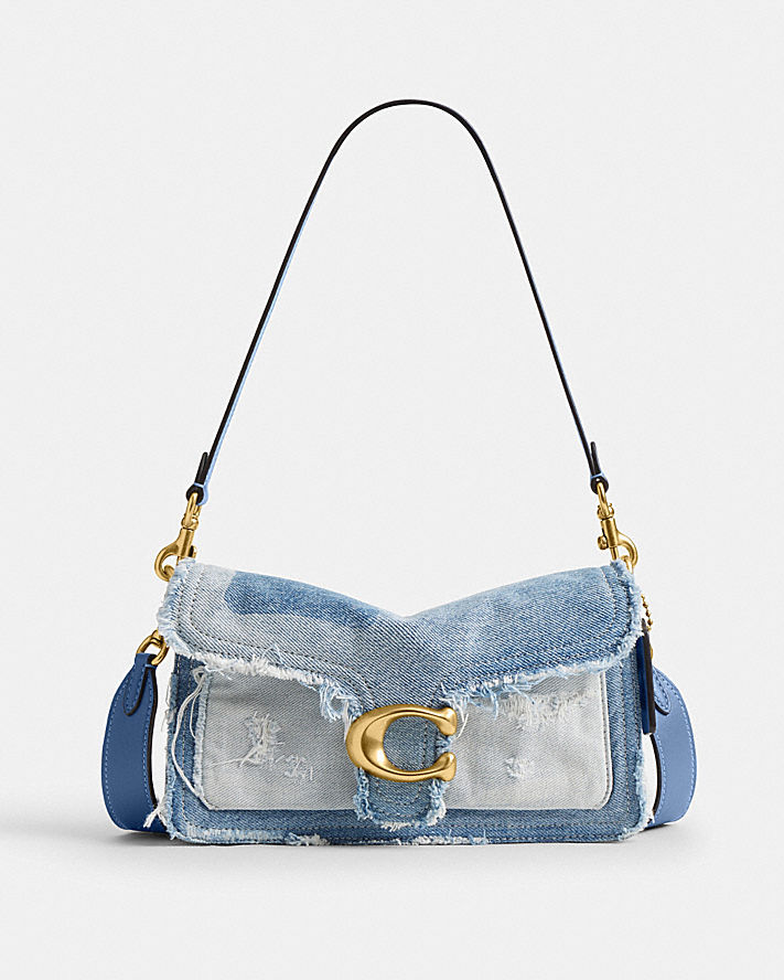 TABBY SHOULDER BAG 26 WITH REPURPOSED DENIM PATCHWORK