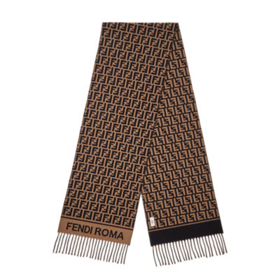 FF Scarf Wool Brown | Fendi