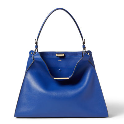Fendi Way Large Leather Blue | Fendi