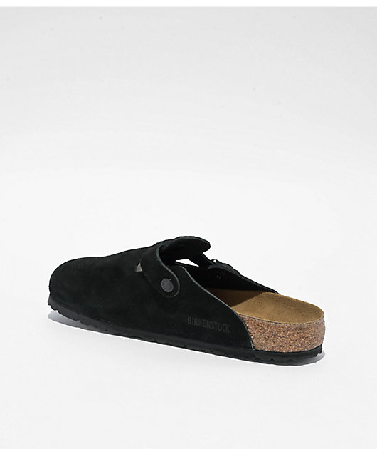 Birkenstock Boston Soft Footbed Black Clogs | Zumiez