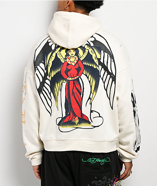 Ed Hardy Savior Ivory Hoodie | Zumiez